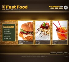 Fast Food, easy flash template